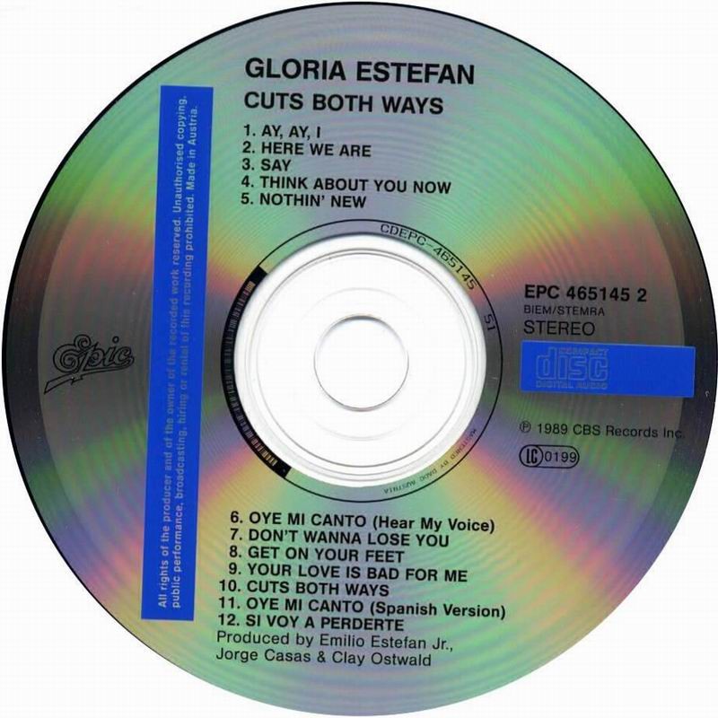 Gloria Estefan Cuts Both Ways 1994 : CD | CD Covers | Cover Century | Over 1.000.000 Album Art covers for free Gloria Estefan Cuts Both Ways 1994 : CD | CD Covers | Cover Century | Over 1.000.000 Album Art covers for free